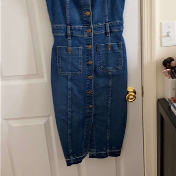 ZARA DENIM BODYCON DRESS bloggers fav sold out - Picture 4 of 11